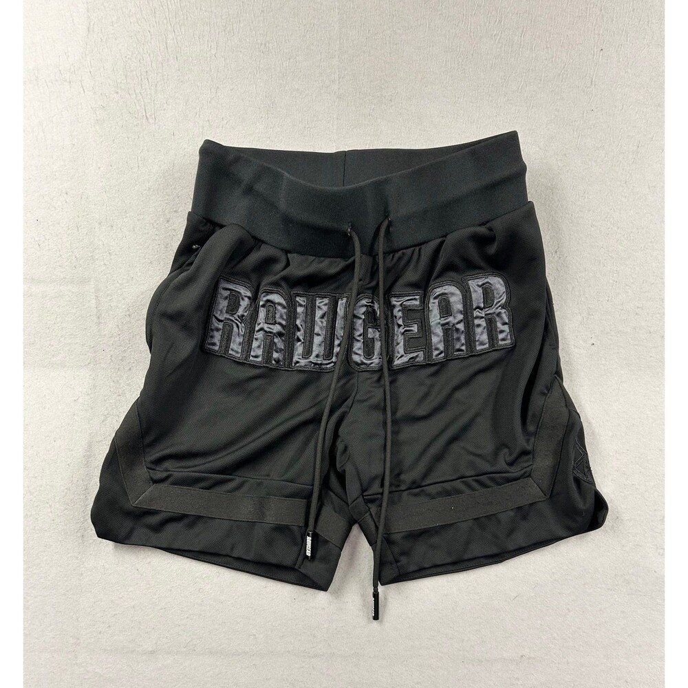 RAWGEAR Athletic Shorts Men's Black Drawstring Gym Workout